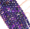 6MM Dark Purple Agate Gemstone Faceted Round Loose Beads 14.5 inch Full Strand (80002879-A53)