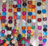 6MM Party Mix Agate Gemstone Faceted Round Loose Beads 14.5 inch Full Strand (80002881-A53)