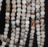 6MM White Fire Agate Gemstone Faceted Round Loose Beads 14.5 inch Full Strand (80002882-A53)