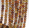 6MM Brown Dragon Vein Agate Gemstone Faceted Round Loose Beads 14.5 inch Full Strand (80002884-A53)