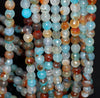 6MM Party Mix Dragon Vein Agate Gemstone Faceted Round Loose Beads 14.5 inch Full Strand (80002886-A53)