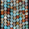 6MM Party Mix Dragon Vein Agate Gemstone Faceted Round Loose Beads 14.5 inch Full Strand (80002886-A53)