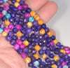 6MM Party Mix Fire Agate Gemstone Faceted Round Loose Beads 14.5 inch Full Strand (80002889-A53)