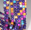 6MM Party Mix Fire Agate Gemstone Faceted Round Loose Beads 14.5 inch Full Strand (80002889-A53)