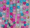 6MM Party Mix Dragon Vein Agate Gemstone Faceted Round Loose Beads 14.5 inch Full Strand (80002890-A53)