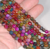 6MM Party Mix Dragon Vein Agate Gemstone Faceted Round Loose Beads 14.5 inch Full Strand (80002891-A53)