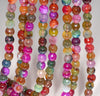 6MM Party Mix Dragon Vein Agate Gemstone Faceted Round Loose Beads 14.5 inch Full Strand (80002891-A53)