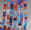 6MM Party Mix Dragon Vein Agate Gemstone Faceted Round Loose Beads 14.5 inch Full Strand (80002892-A53)