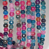 6MM Party Mix Dragon Vein Agate Gemstone Faceted Round Loose Beads 14.5 inch Full Strand (80002893-A53)