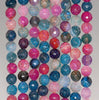 6MM Party Mix Dragon Vein Agate Gemstone Faceted Round Loose Beads 14.5 inch Full Strand (80002893-A53)