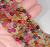 6MM Party Mix Dragon Vein Agate Gemstone Faceted Round Loose Beads 14.5 inch Full Strand (80002894-A53)