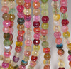 6MM Party Mix Dragon Vein Agate Gemstone Faceted Round Loose Beads 14.5 inch Full Strand (80002894-A53)