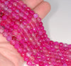 6MM Magenta Pink Dragon Vein Agate Gemstone Faceted Round Loose Beads 14.5 inch Full Strand (80002897-A53)