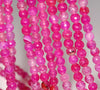 6MM Magenta Pink Dragon Vein Agate Gemstone Faceted Round Loose Beads 14.5 inch Full Strand (80002897-A53)