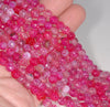 6MM Magenta Pink Dragon Vein Agate Gemstone Faceted Round Loose Beads 14.5 inch Full Strand (80002898-A53)