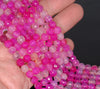 6MM Sugar Pink Dragon Vein Agate Gemstone Faceted Round Loose Beads 14.5 inch Full Strand (80002899-A53)