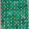 6MM Green Agate Gemstone Faceted Round Loose Beads 14.5 inch Full Strand (80002902-A52)