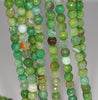 6MM Grass Green Dragon Vein Agate Gemstone Faceted Round Loose Beads 14.5 inch Full Strand (80002903-A52)