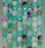 6MM Light Green Dragon Vein Agate Gemstone Faceted Round Loose Beads 14.5 inch Full Strand (80002904-A52)