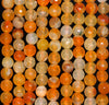 6MM Orange Dragon Vein Agate Gemstone Faceted Round Loose Beads 14.5 inch Full Strand (80002912-A52)