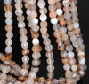 6MM White Agate Gemstone Faceted Round Loose Beads 14.5 inch Full Strand (80002914-A52)