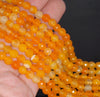 6MM Orange Dragon Vein Agate Gemstone Faceted Round Loose Beads 14.5 inch Full Strand (80002915-A52)