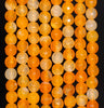 6MM Orange Dragon Vein Agate Gemstone Faceted Round Loose Beads 14.5 inch Full Strand (80002915-A52)