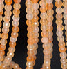 6MM Light Peach Agate Gemstone Faceted Round Loose Beads 14.5 inch Full Strand (80002924-A52)