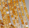 6MM Yellow Agate Gemstone Faceted Round Loose Beads 14.5 inch Full Strand (80002926-A52)