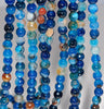 6MM Blue Agate Gemstone Faceted Round Loose Beads 14.5 inch Full Strand (80002929-A52)