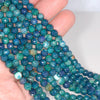 6MM Dark Blue Dragon Vein Agate Gemstone Faceted Round Loose Beads 14.5 inch Full Strand (80002930-A52)