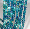 6MM Dark Blue Dragon Vein Agate Gemstone Faceted Round Loose Beads 14.5 inch Full Strand (80002930-A52)