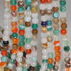 6MM Party Mix Agate Gemstone Faceted Round Loose Beads 14.5 inch Full Strand (80002932-A52)