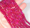 6MM Dark Pink Agate Gemstone Faceted Round Loose Beads 14.5 inch Full Strand (80002934-A52)