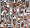 6MM White Brown Fire Agate Gemstone Faceted Round Loose Beads 14.5 inch Full Strand (80002936-A50)