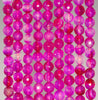 6MM Candy Pink Agate Gemstone Faceted Round Loose Beads 14.5 inch Full Strand (80002937-A50)