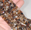 6MM Brown Agate Gemstone Faceted Round Loose Beads 14.5 inch Full Strand (80002941-A50)