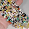 6MM Party Mix Fire Agate Gemstone Faceted Round Loose Beads 14.5 inch Full Strand (80002942-A50)