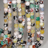 6MM Party Mix Fire Agate Gemstone Faceted Round Loose Beads 14.5 inch Full Strand (80002942-A50)