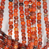 6MM Dark Red Agate Gemstone Faceted Round Loose Beads 14.5 inch Full Strand (80002944-A50)