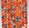 6MM Dark Red Agate Gemstone Faceted Round Loose Beads 14.5 inch Full Strand (80002944-A50)