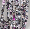 6MM Black Pink Fire Agate Gemstone Faceted Round Loose Beads 14.5 inch Full Strand (80002945-A50)