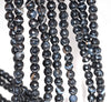 6MM Black Agate Gemstone Faceted Round Loose Beads 14.5 inch Full Strand (80002948-A50)