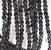 6MM Black Agate Gemstone Faceted Round Loose Beads 14.5 inch Full Strand (80002951-A50)