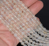 6MM White Agate Gemstone Faceted Round Loose Beads 14.5 inch Full Strand (80002952-A50)