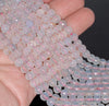 6MM Opalite White Agate Gemstone Faceted Round Loose Beads 14.5 inch Full Strand (80002954-A50)