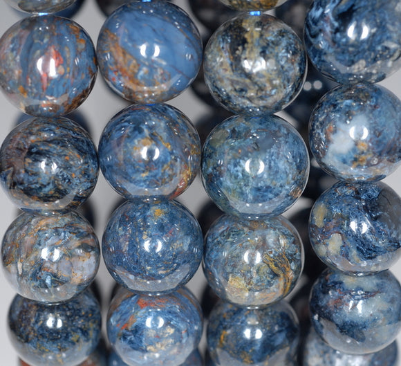 12MM Blue Pietersite Gemstone Grade AA Round Loose Beads 8 inch Half Strand (80003175-A82)