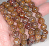 11-12MM Blue Brown Pietersite Gemstone Grade A Round Loose Beads 8 inch Half Strand (80003239-A82)