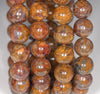 11-12MM Blue Brown Pietersite Gemstone Grade A Round Loose Beads 8 inch Half Strand (80003239-A82)