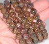 11-12MM Blue Brown Pietersite Gemstone Round Loose Beads 8 inch Half Strand (80003240-A82)